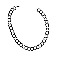 bead strand illustration line art vector