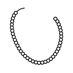 bead strand illustration line art vector
