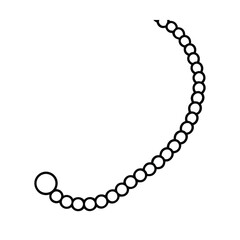 bead strand illustration line art vector