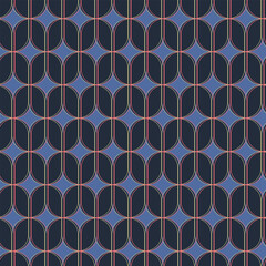 Seamless pattern with hand drawn ornament in style Art Deco. For wrapping paper, home decor other design projects