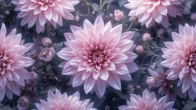 Pink dahlia flowers floral arrangement close up