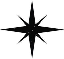Obraz premium north-star-glimmer-shiluiti-vector-art-illustriton.eps
