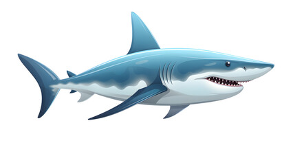 Naklejka premium Vibrant Shark Cartoon Vector Illustration for Design Projects and Education Materials