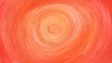 Vibrant, abstract swirling colors, mostly orange and yellow, with a dash of red. Brushstrokes create radiating circular patterns.
