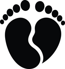 footprint on white background