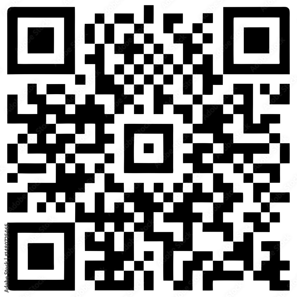 Poster qr code of qr code vector icon illustration silhouette graphics design image white background