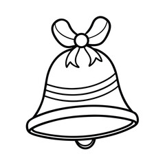 christmas bell on white background