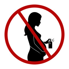 Toxic chemicals prohibited for pregnant woman. Pictogram