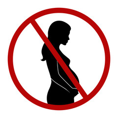 Prohibited for pregnant woman. Pictogram