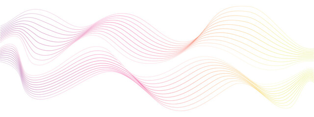 Abstract gradient colorful wave line element. Vector wave with blend lines . Dynamic sound wave. Digital frequency track equaliser
