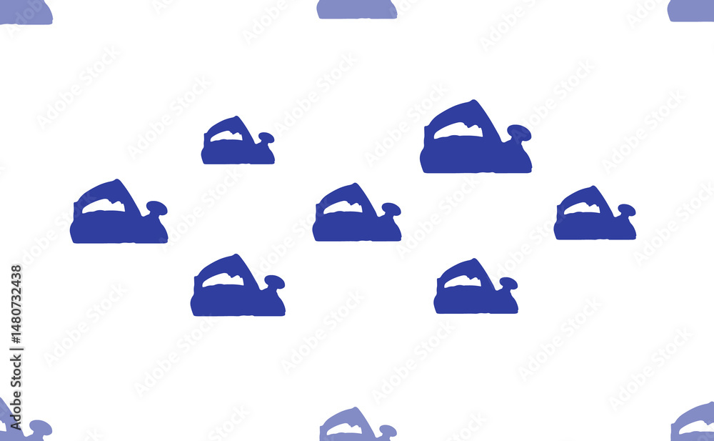 Poster seamless pattern of large isolated blue electric plane symbols. the pattern is divided by a line of 