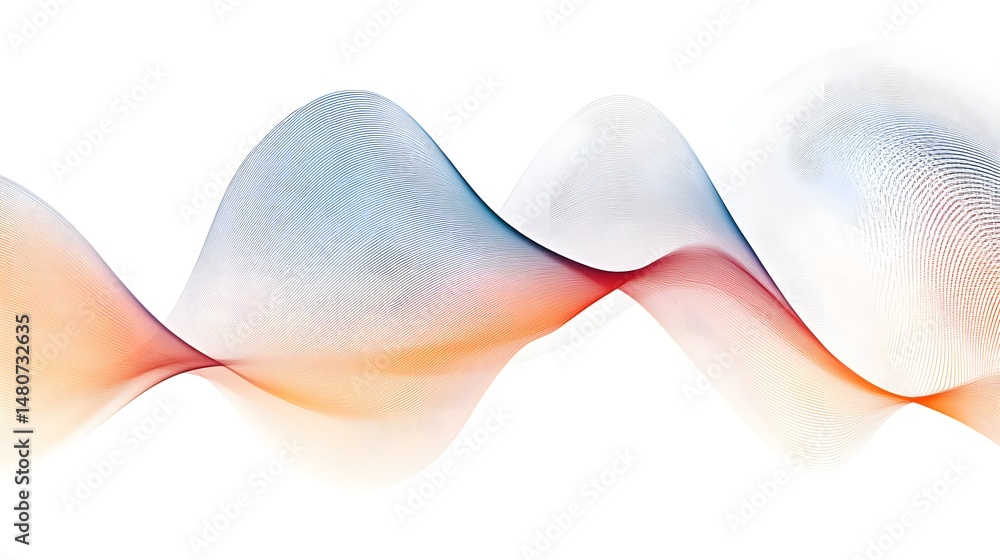 Poster abstract design with flowing, colorful lines and subtle textures.