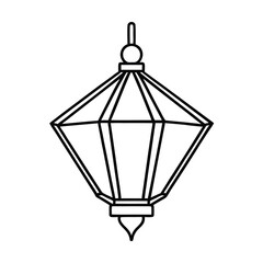 paper lantern decorative line art vector