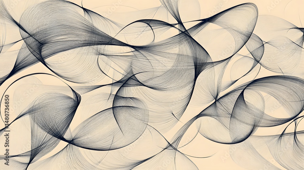 Aufkleber abstract design with flowing lines and soft colors.