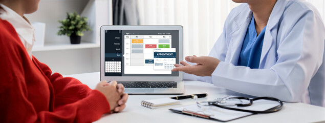 Online applointment booking calendar for brisk regristration on the internet website