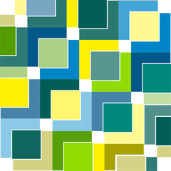 Modern Geometric Color Block Pattern