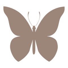 light sand butterfly silhouettes color vector illustration on white background 