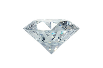 PNG Sparkling gemstone: clear brilliant-cut diamond on black background