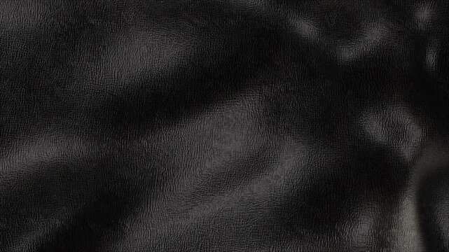 Black leather waves. Computer generated 3d render