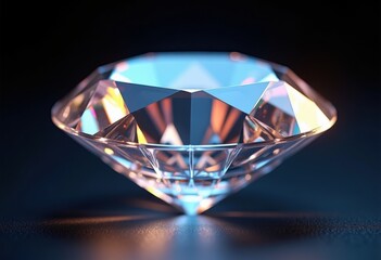 close shot glimmering textured diamond surface reflections facets intricate patterns brilliance, crystal, sparkle, shine, luster, cut, polished, precious