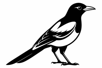 oriole silhouette line art vector illustration with a white background