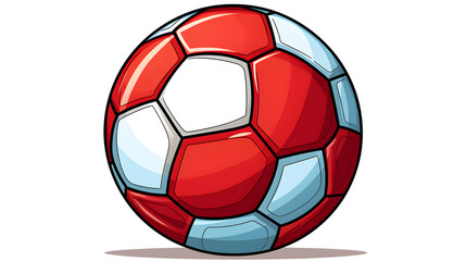 Fototapeta premium Soccer Ball Cartoon Vector Illustration Isolated with White Background for Sports Design Projects