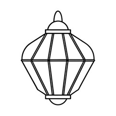 paper lantern line art vector 