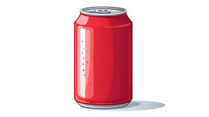 Professional Soda Can Cartoon Vector Illustration Isolated on White Background for Marketing Materials