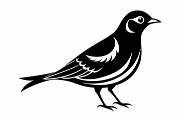Obraz premium skylark silhouette line art vector illustration with a white background