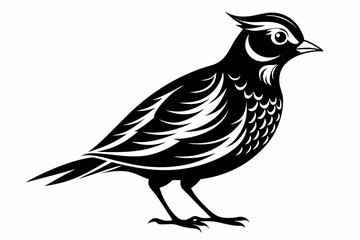Obraz premium skylark silhouette line art vector illustration with a white background