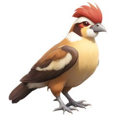 Obraz premium Bird of Paradise: A vibrant illustration of a tropical bird showcasing exotic features like a flamboyant crest, striking colors, and a regal posture.