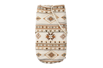 PNG Colorful geometric patterned baby swaddle blanket with tribal design