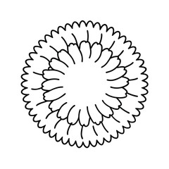 pom decoration outline line