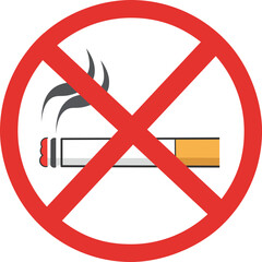 Obraz premium No smoking icon for indoor areas