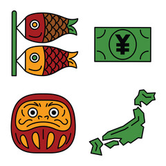 Japan Element Vector Illustration