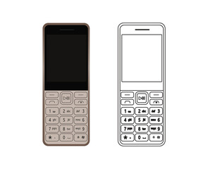 Button phone design vector illustration