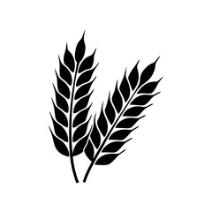 Obraz premium creative details Outline silhouette Wheat icon vector illustration 