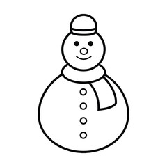 snowman on a black background