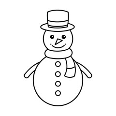 snowman with scarf