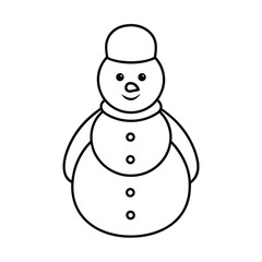 snowman isolated on white background