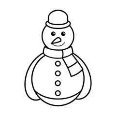 snowman isolated on white