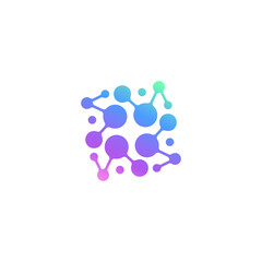 bio splash, pharma, clinic logo, abstract water, floral neuron plasma circular molecule,