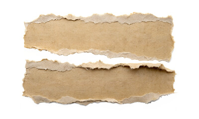Ripped Torn Paper Edges Isolated On Transparent Background