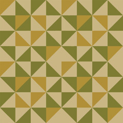 Seamless Geometric Triangle Pattern – Retro Minimalist Quilt Style.
