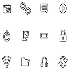 Internet marketing icon set Line icons collection on white background vector illustration