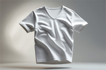 v neak white t shirt