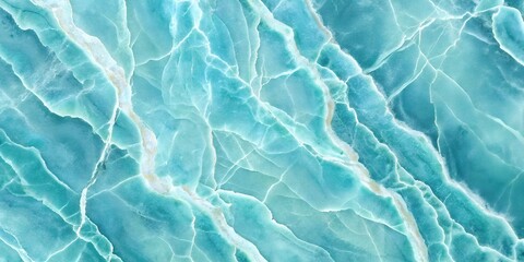 Obraz premium Exquisite High-Resolution Close-Up of a Stunning Cyan Marble Stone Texture with Intricate Natural Veins and Smooth Polished Finish