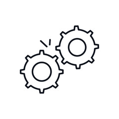 Gears Vector icon