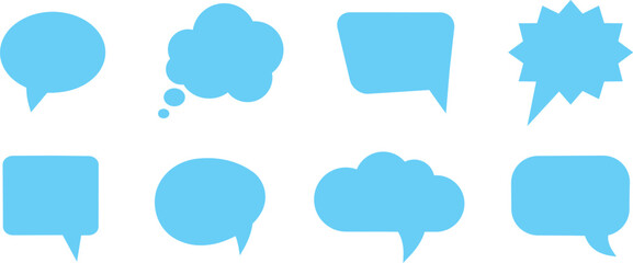 Speech and Thought Bubble Set – Isolated Clipart Vector