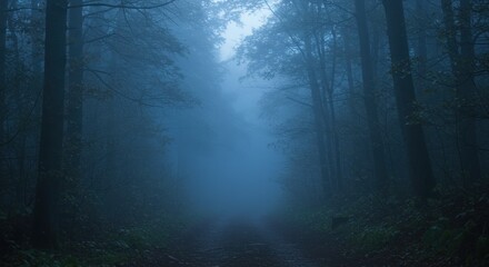 Fototapeta premium Misty forest path